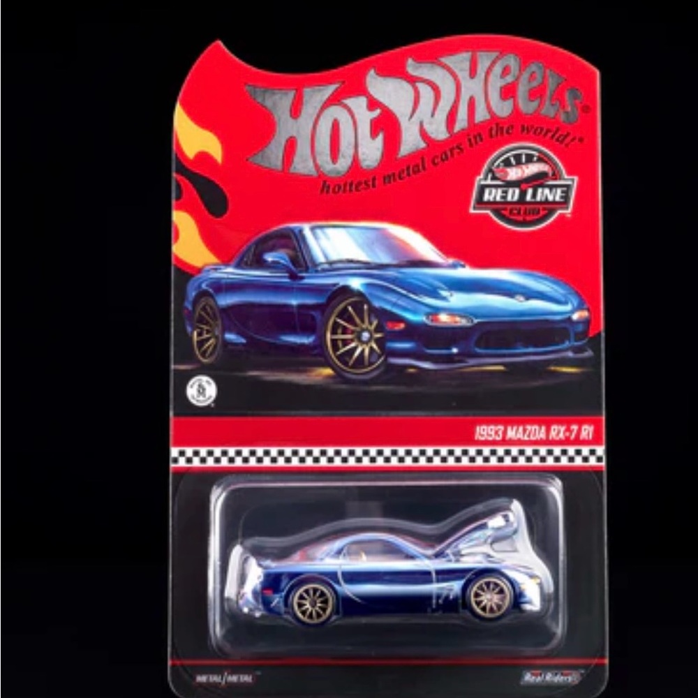 Blue Mazda RX-7 R1 Toy Car red line club